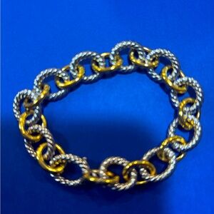 Gold and Silver Chain Bracelet